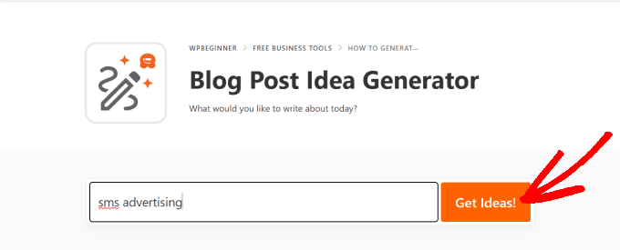 WPBeginner blog post idea generator WPBeginner blog post idea generator