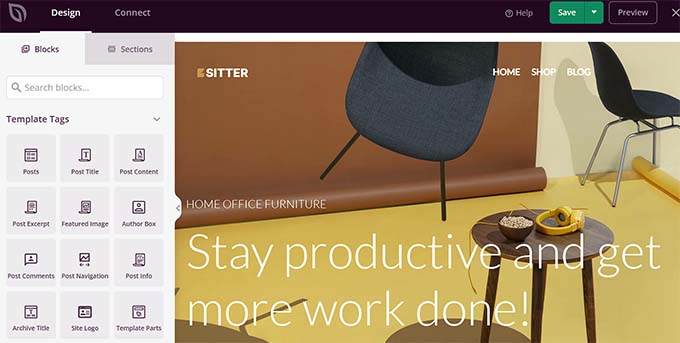 Furniture store template Furniture store template