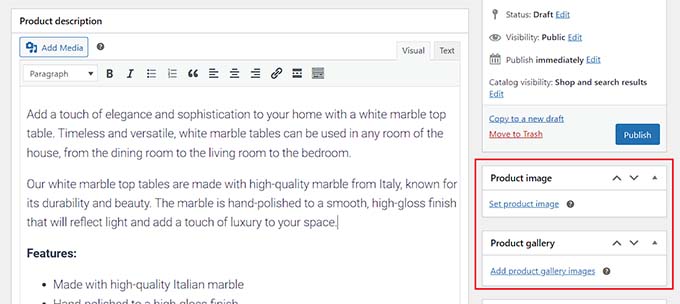 Add product image and description Add product image and description