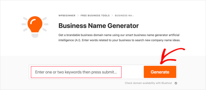 The Free WPBeginner Business Name Generator Tool The Free WPBeginner Business Name Generator Tool