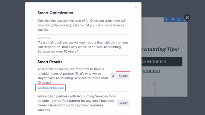 OptinMonster Smart Suggestions OptinMonster Smart Suggestions