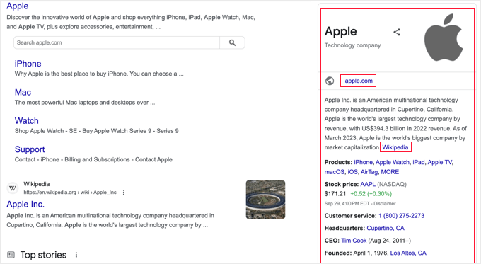 Example of an Organization Google Knowledge Panel Example of an Organization Google Knowledge Panel