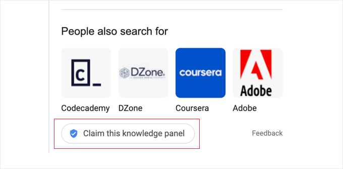 Click the 'Claim This Knowledge Panel' Button Click the 'Claim This Knowledge Panel' Button