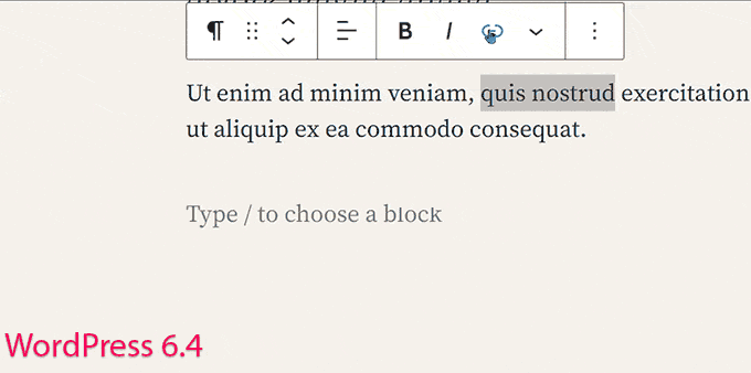 Open in new tab in WordPress 6.4 Open in new tab in WordPress 6.4