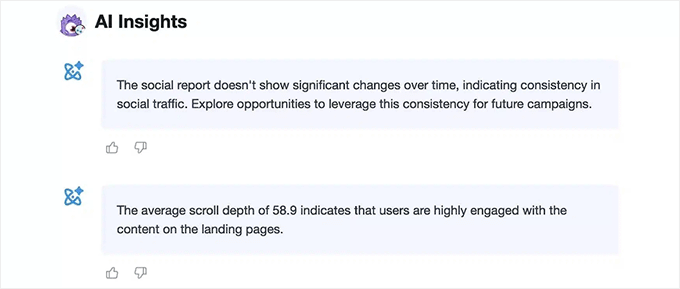 MonsterInsights AI insights