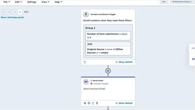Create email workflow in HubSpot