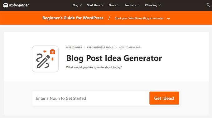 Blog Post Idea Generator Blog Post Idea Generator