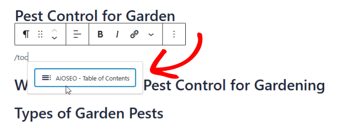 AIl in One SEO table of contents AIl in One SEO table of contents