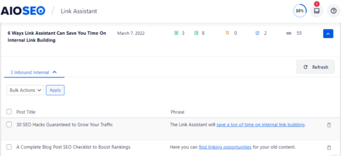Link suggestion Link suggestion