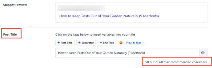 Post title in All in One SEO Post title in All in One SEO