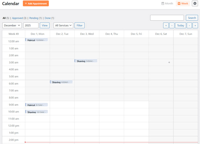 bookings calendar bookings calendar