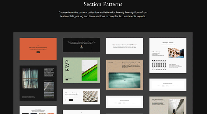 Twenty Twenty-Four patterns Twenty Twenty-Four patterns