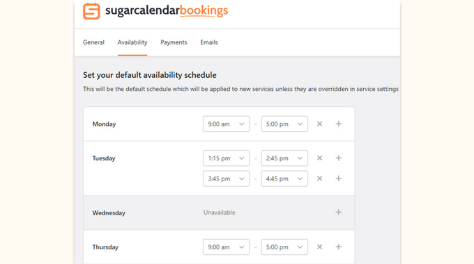 Sugar bookings schedules