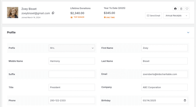 Managing donors in the WordPress dashboard Managing donors in the WordPress dashboard