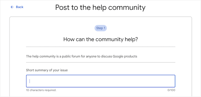 Posting a question to a community support portal Posting a question to a community support portal
