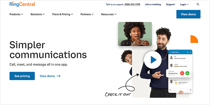 The RingCentral phone system The RingCentral phone system