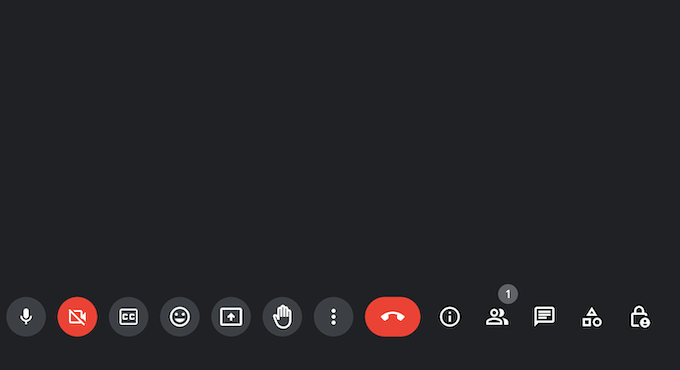 The Google Meet user interface The Google Meet user interface