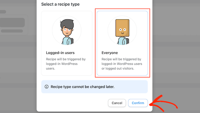 How to create a recipe for all users How to create a recipe for all users