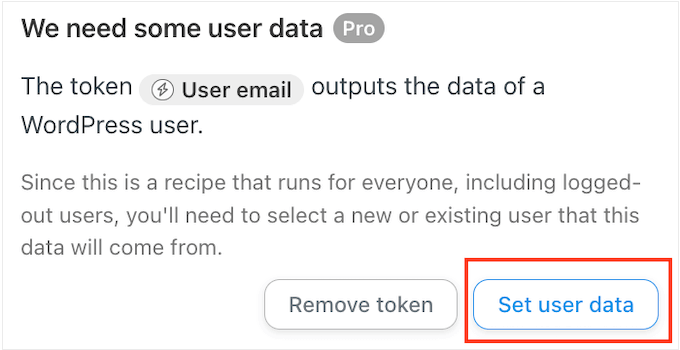 Settings user data in an automation workflow Settings user data in an automation workflow