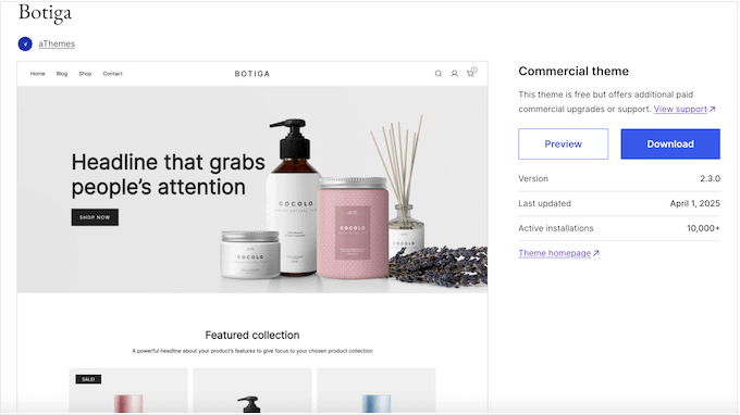 The free version of the Botiga WooCommerce theme The free version of the Botiga WooCommerce theme