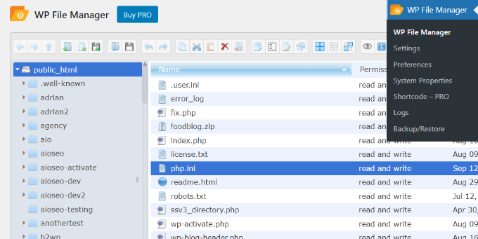 View php.ini file in file manager plugin View php.ini file in file manager plugin