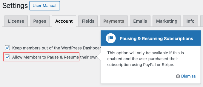 Allowing MemberPress Users to Pause and Resume Their Account