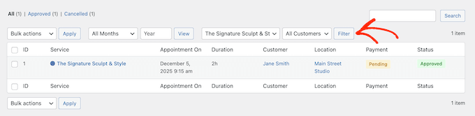 Filtering the calendar view using Sugar Calendar Bookings Filtering the calendar view using Sugar Calendar Bookings