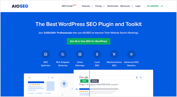 All in One SEO website