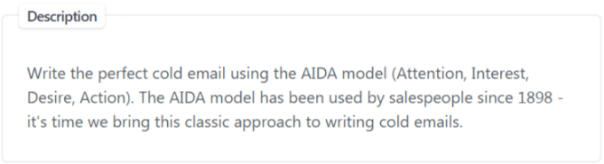 Jasper Can Use the AIDA Model When Generating Cold Emails