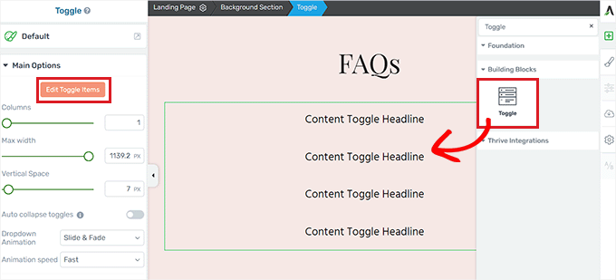 Add toggle element Add toggle element