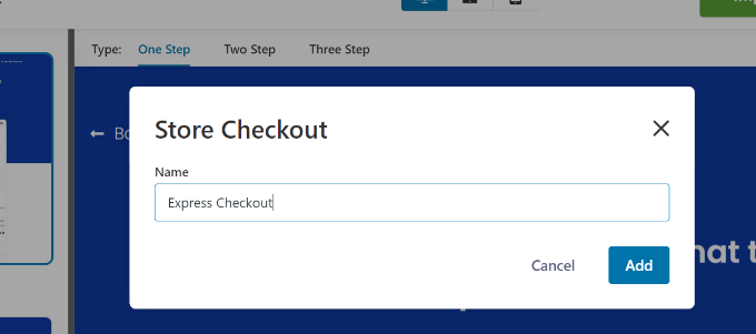 Enter a name for your checkout page Enter a name for your checkout page