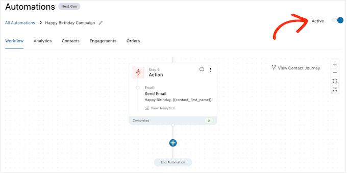 Publishing a birthday reminder email workflow Publishing a birthday reminder email workflow