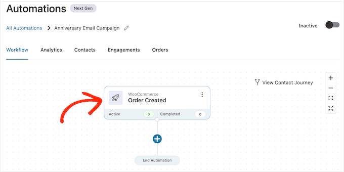 Configuring the WooCommerce purchase anniversary trigger Configuring the WooCommerce purchase anniversary trigger
