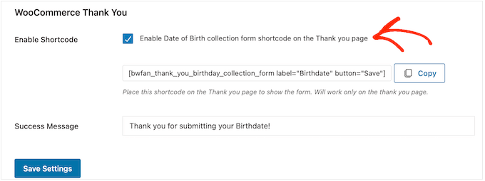 Getting the customer's date of birth using shortcode Getting the customer's date of birth using shortcode