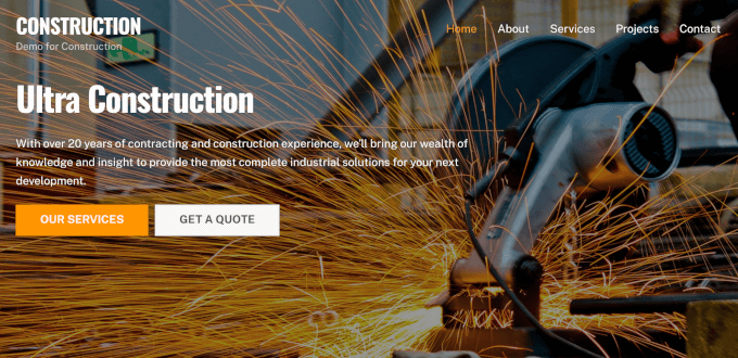 UItra's construction theme UItra's construction theme