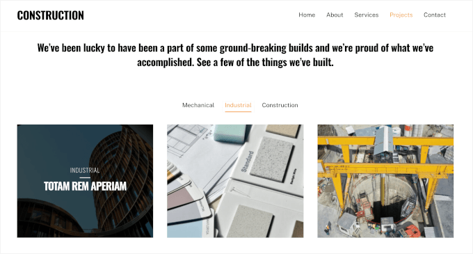 Ultra's project gallery with fading hover effects Ultra's project gallery with fading hover effects