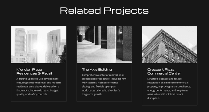 Divi's Related Project module Divi's Related Project module