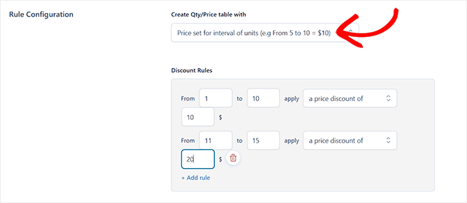 Set discount rules Set discount rules