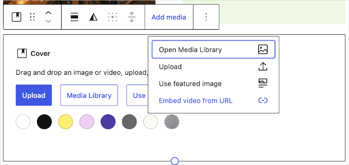 Embed video via URL in cover block Embed video via URL in cover block