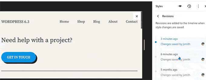 Browse revisions Browse revisions