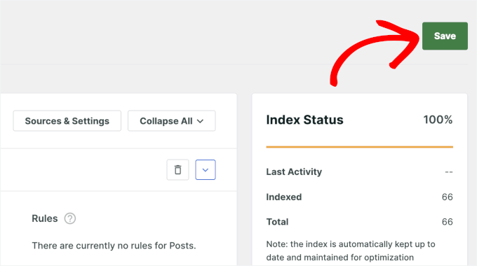 Saving the customized search engine