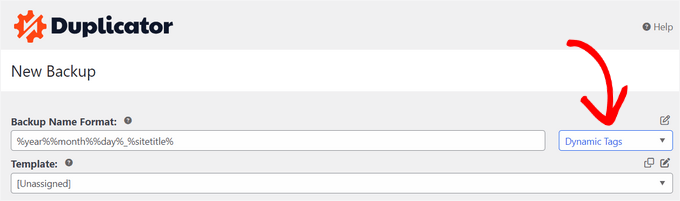 Enter name for backup package Enter name for backup package