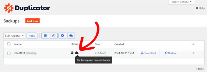 View storage location View storage location