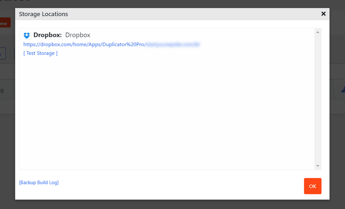 View Dropbox storage location View Dropbox storage location