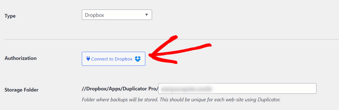 Click connect to Dropbox Click connect to Dropbox