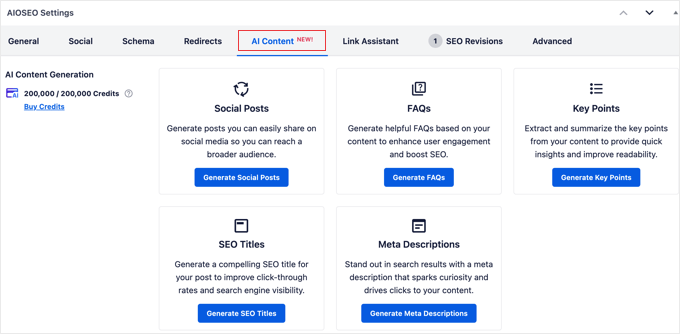 AIOSEO Settings - AI Content Tab AIOSEO Settings - AI Content Tab