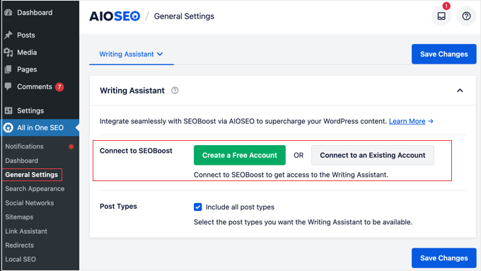 Connect SEOBoost to AIOSEO Connect SEOBoost to AIOSEO