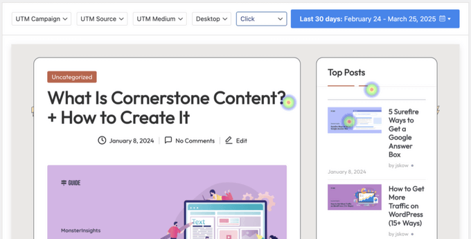 UserFeedback heatmap feature