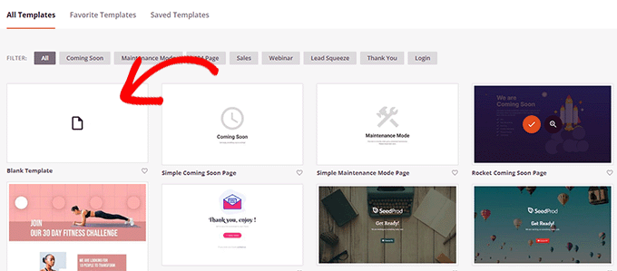 Choose a blank template Choose a blank template