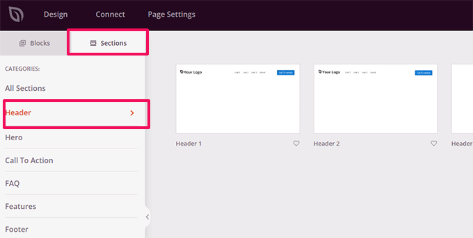 Add header section Add header section